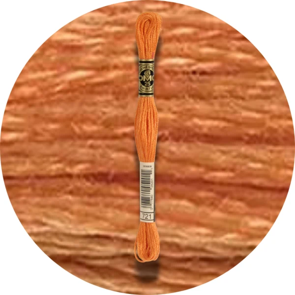 DMC Mouliné Spécial 25 Broderigarn, Ensfarvet, Røde/Gule/Orange nuancer